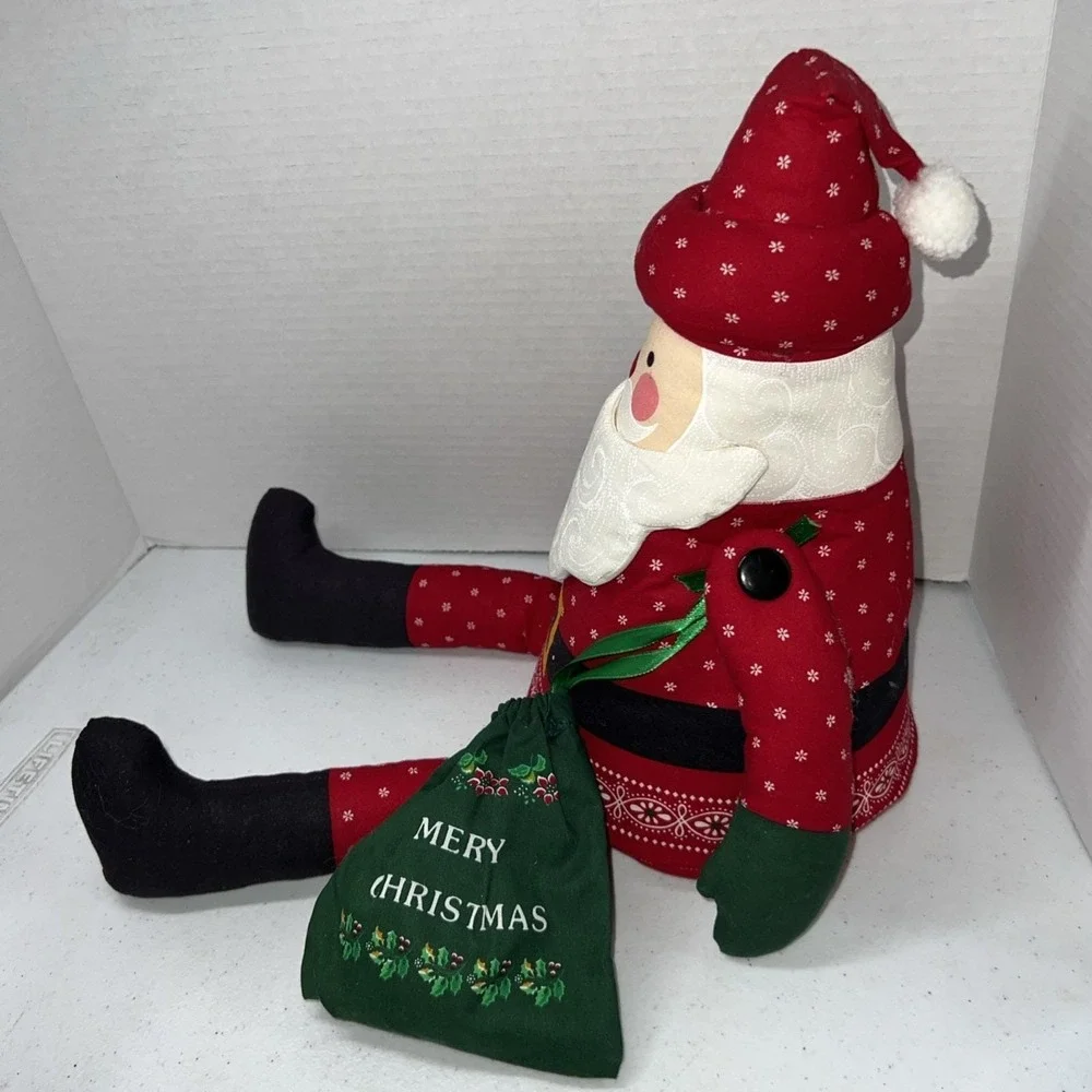 Vintage Handmade Santa Claus Christmas Stuffed Decor Cottage Mary Engelbright